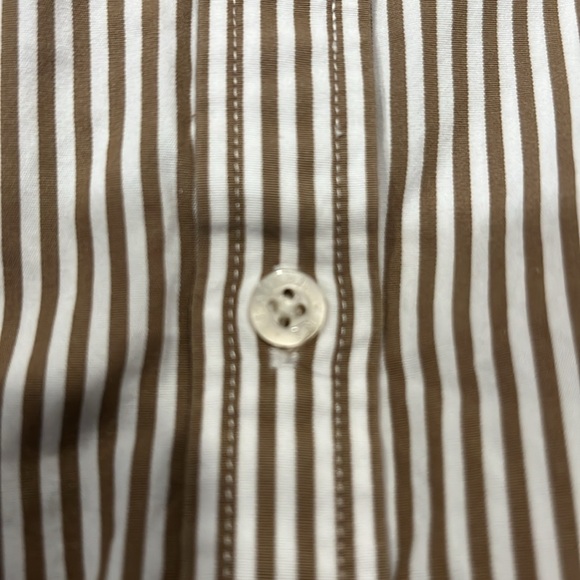 Lauren Ralph Lauren Button Up Striped Shirt with Embellishment Size XL - Picture 5 of 7